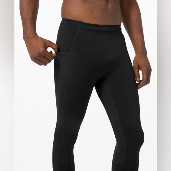 Lululemon Surge Tight 22" Black Nulux Size Medium Mens‎ - Picture 4 of 13